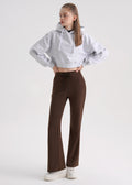 Cotton Peach Bootcut Pants