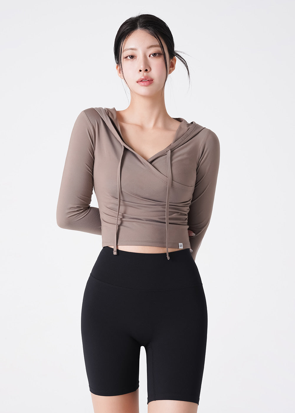 Shirring Wrap Hood Cover Up