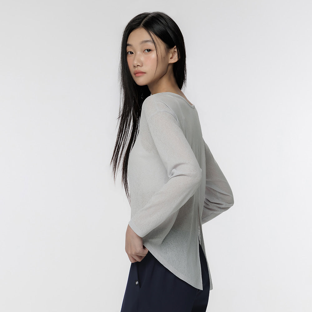 Back Slit Long Sleeve