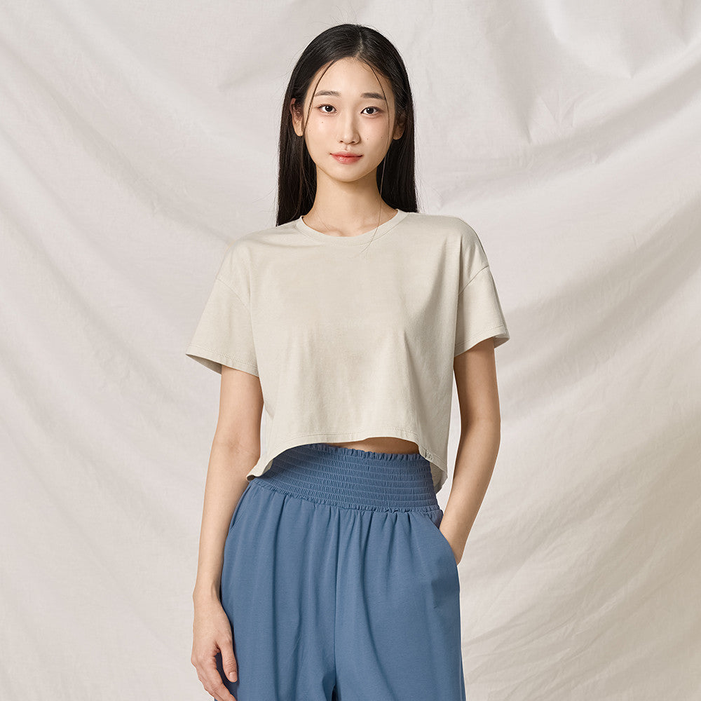 Asana Back Slit Short-Sleeved Cover-up