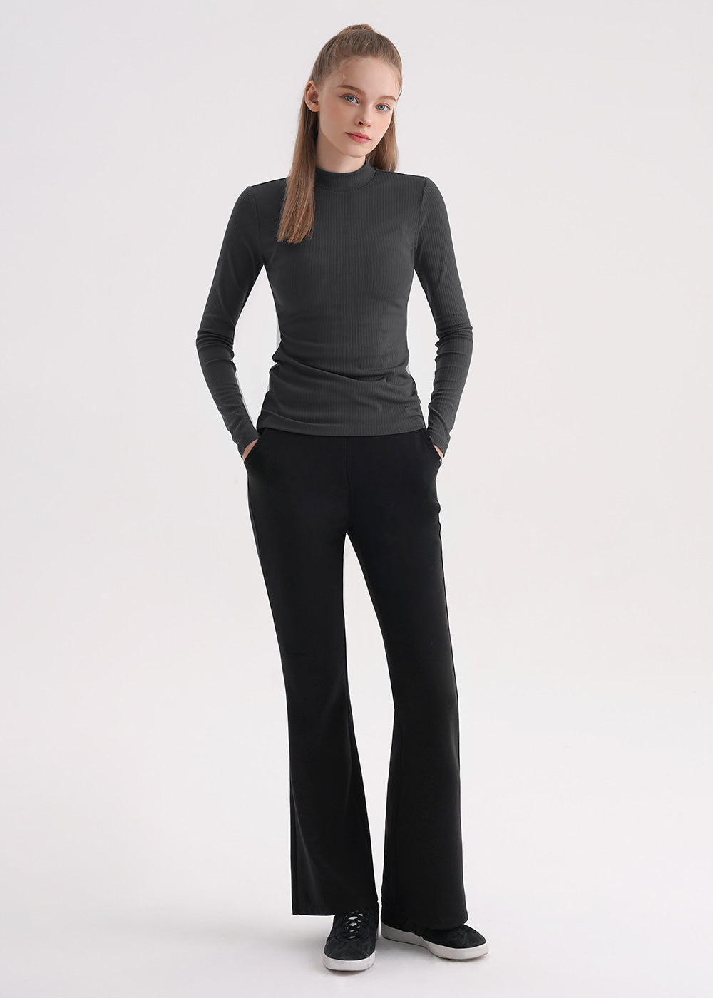 Cotton Peach Bootcut Pants