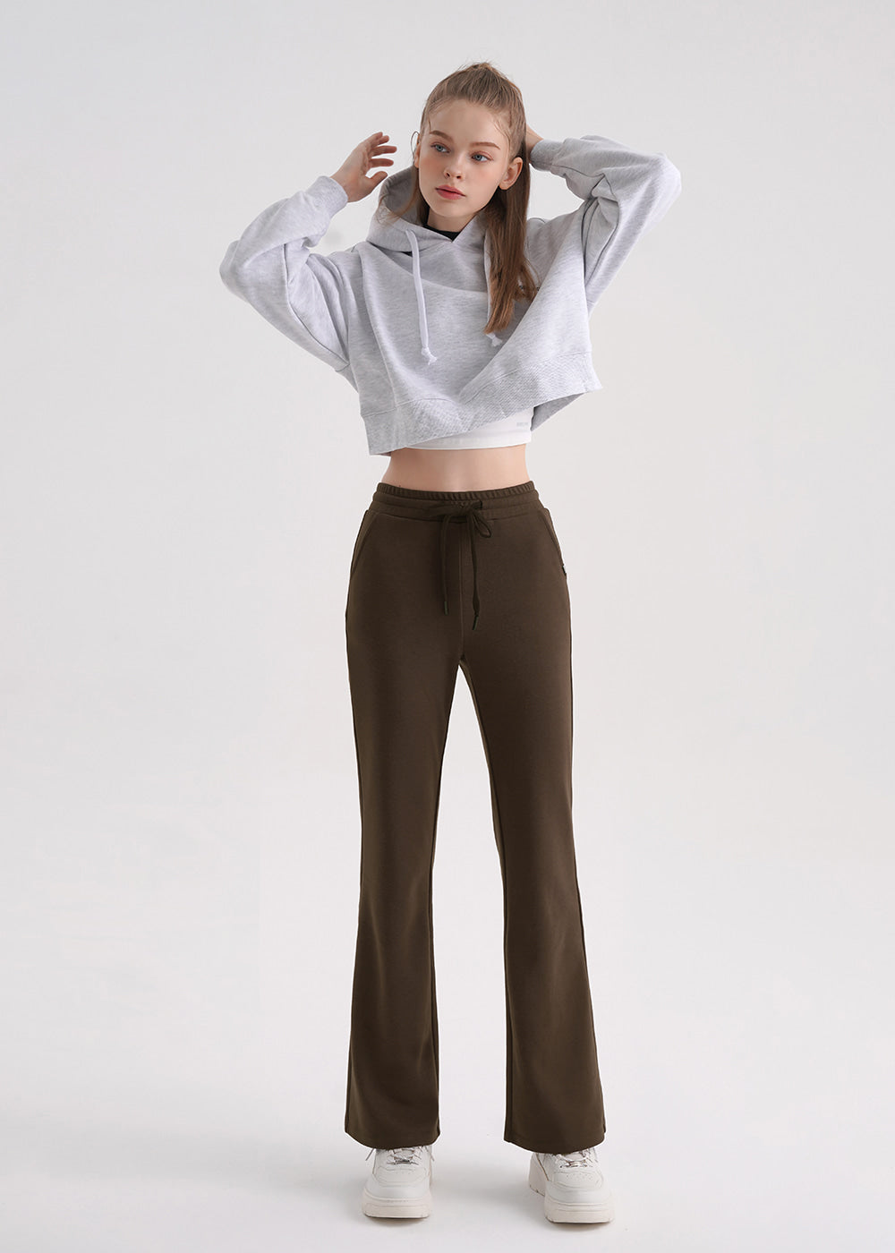 Cotton Peach Bootcut Pants