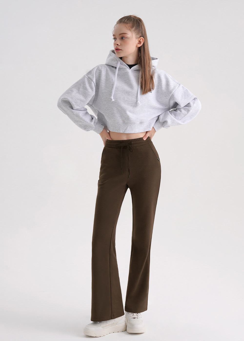 Cotton Peach Bootcut Pants