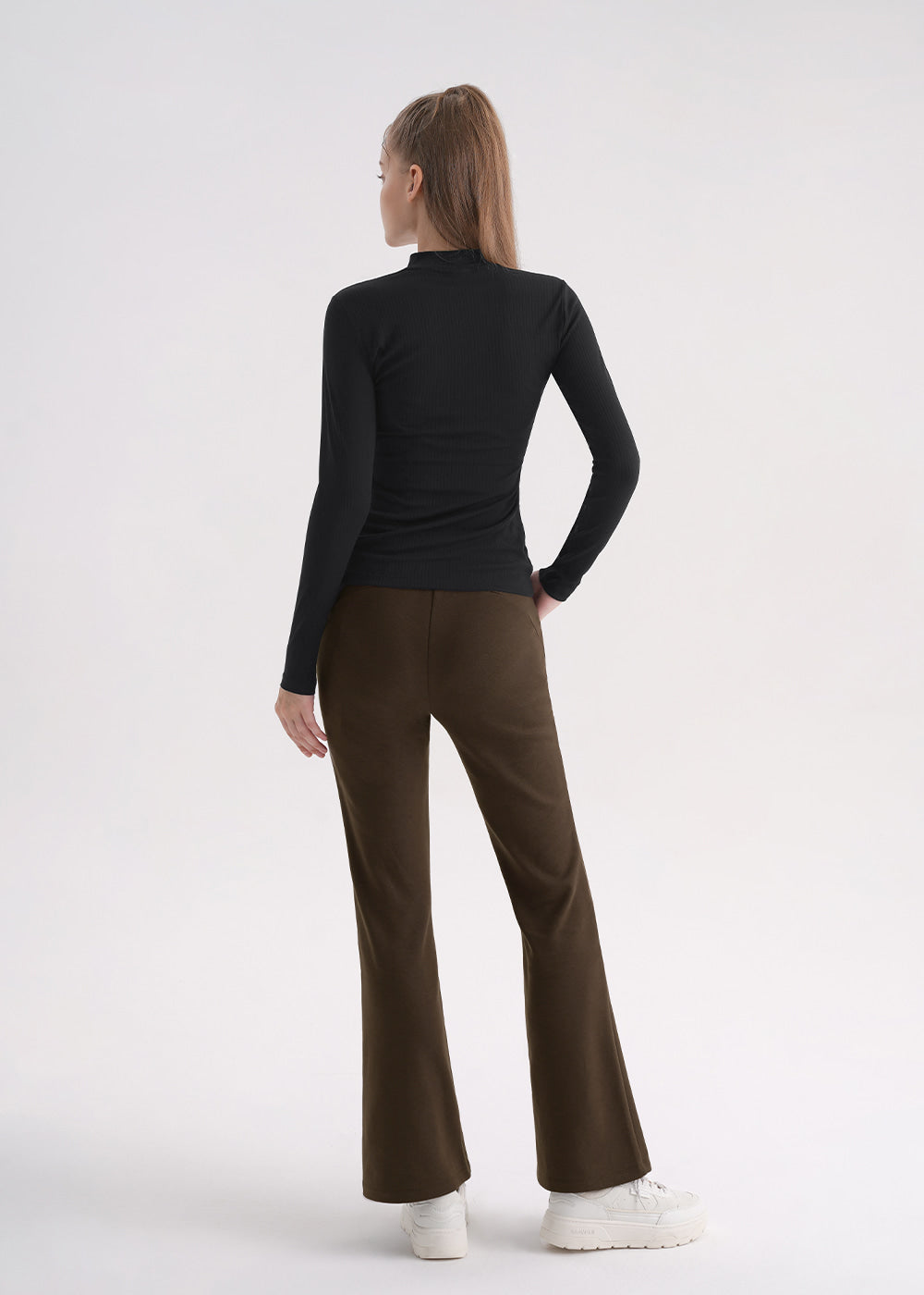 Cotton Peach Bootcut Pants