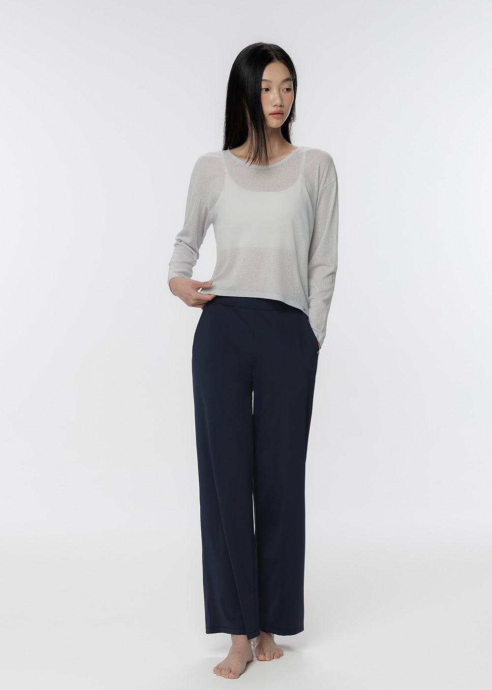 Back Slit Long Sleeve