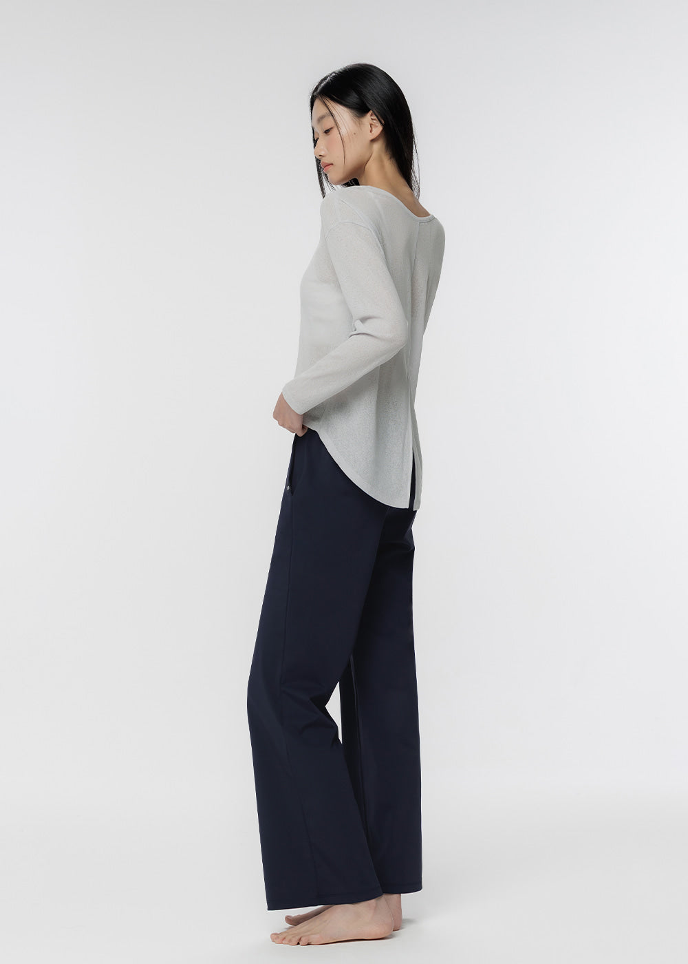 Back Slit Long Sleeve