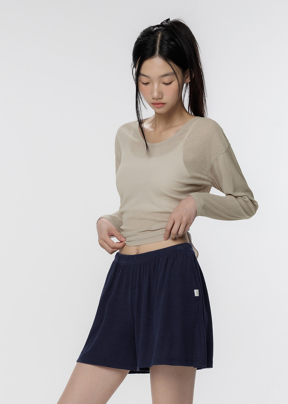 Back Slit Long Sleeve