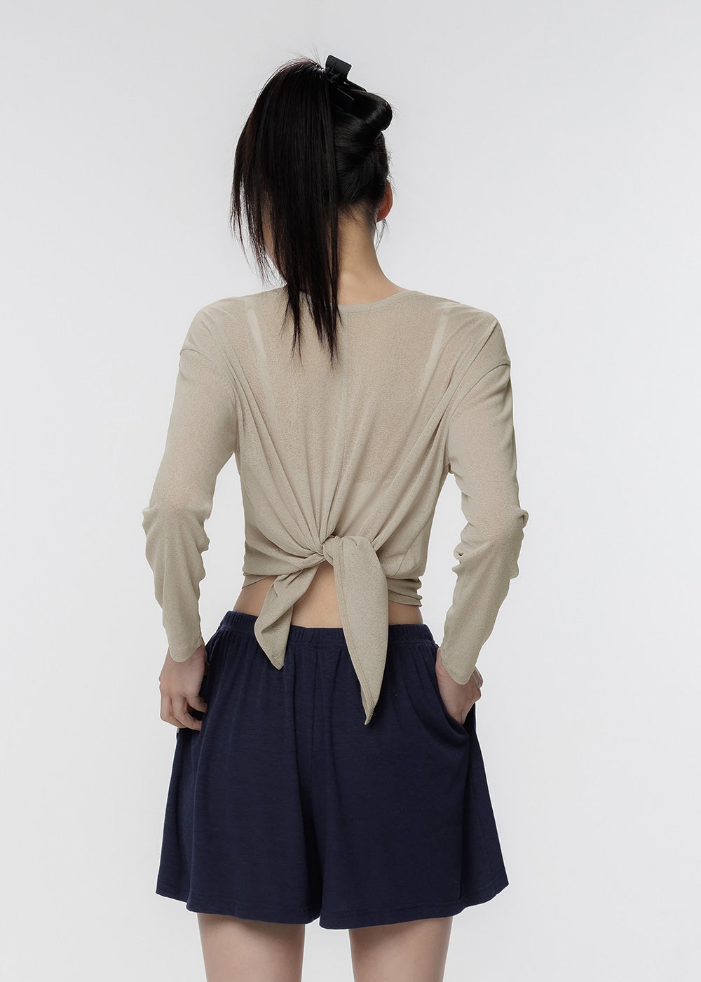 Back Slit Long Sleeve