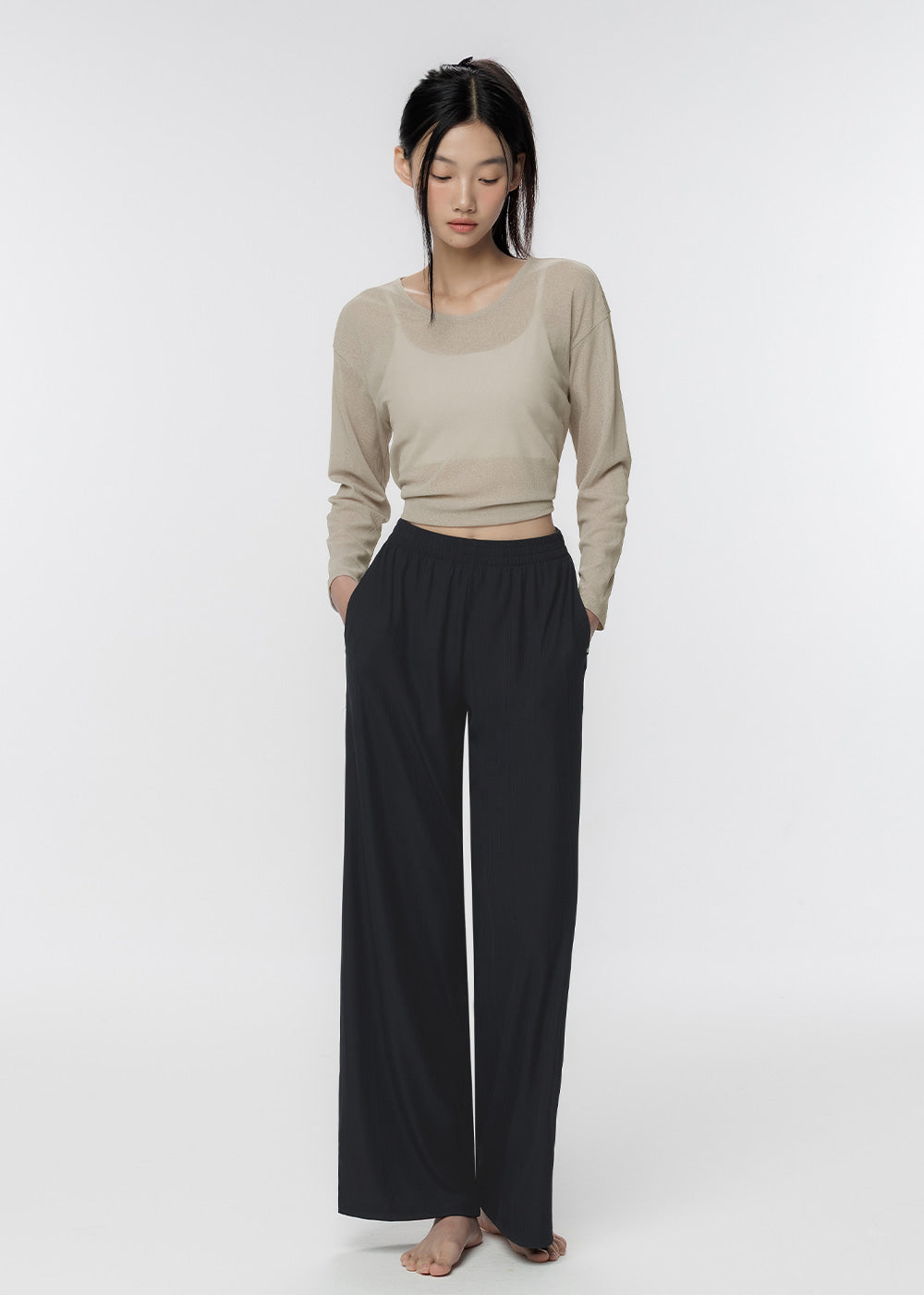 Back Slit Long Sleeve