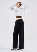 Fleece-Lined Wide Pants