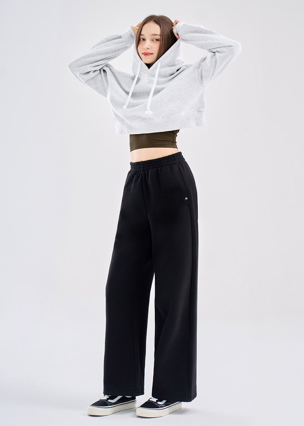 Fleece-Lined Wide Pants