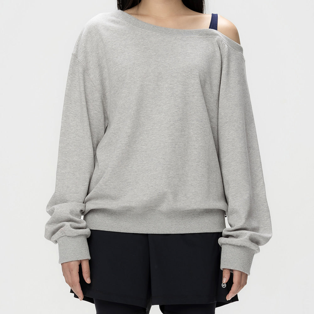 One-Shoulder Strap Sweatshirt