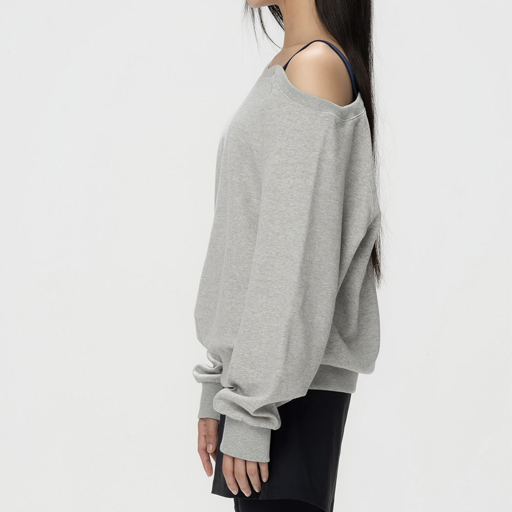 One-Shoulder Strap Sweatshirt