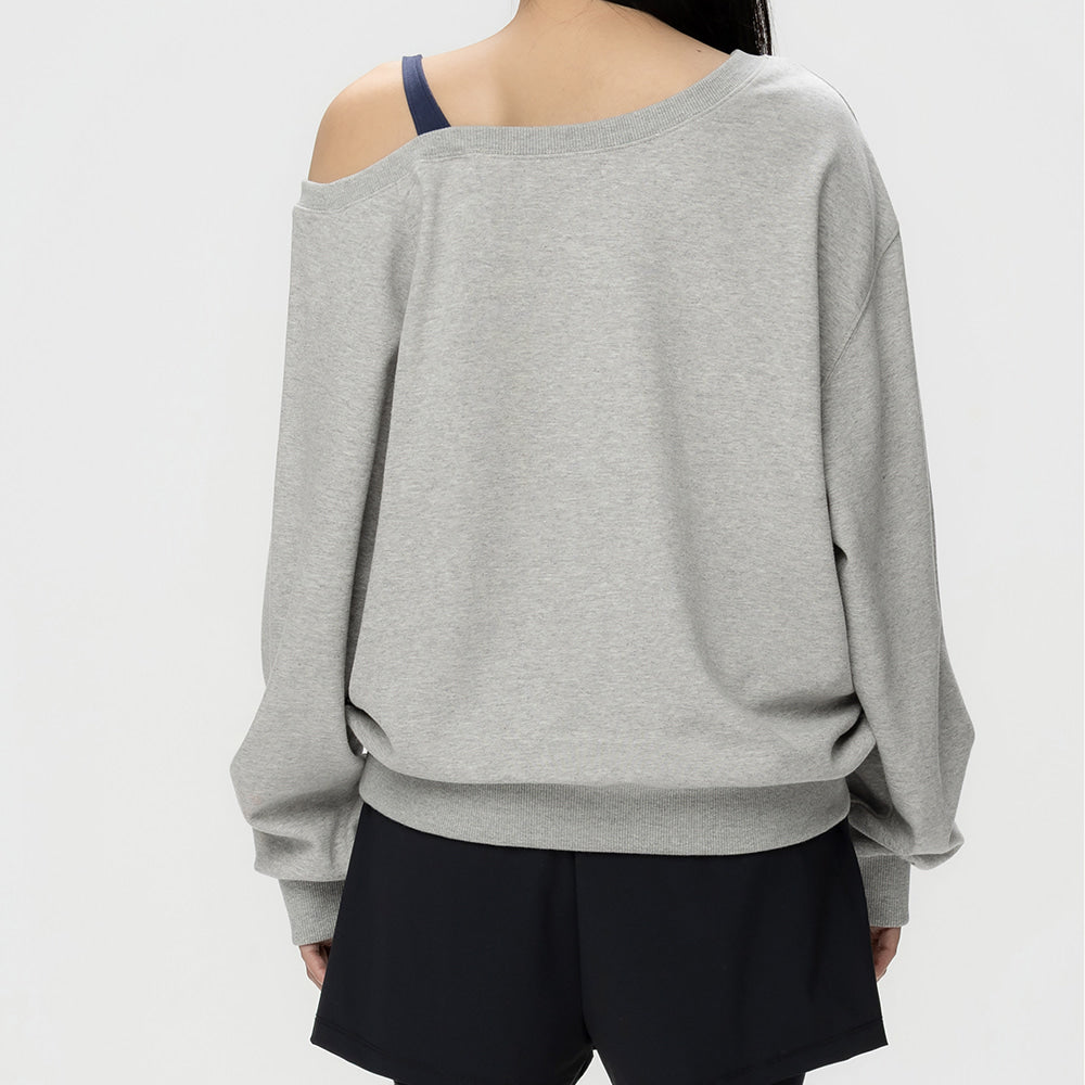 One-Shoulder Strap Sweatshirt
